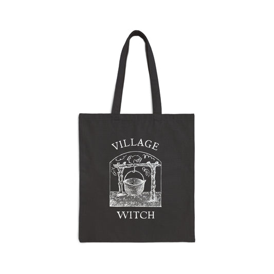 Village Witch Cotton Canvas Tote Bag