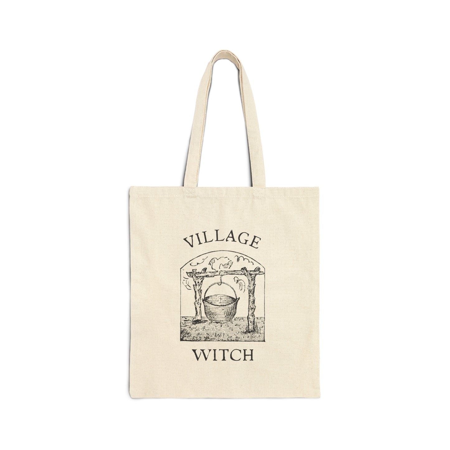 Village Witch Cotton Canvas Tote Bag