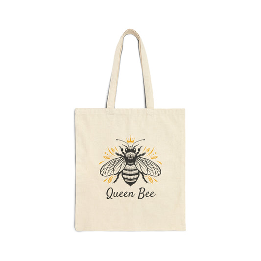 Queen Bee Cotton Canvas Tote Bag