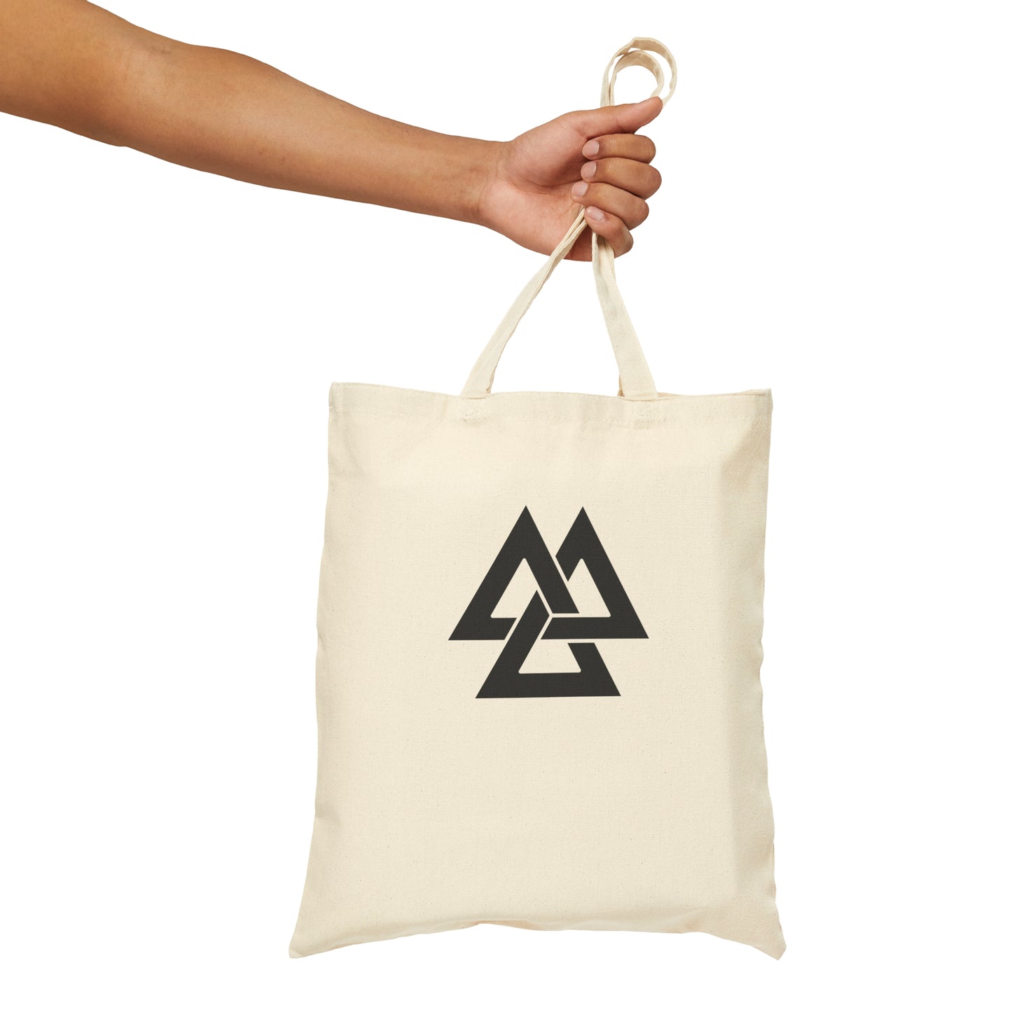 Norse Valknut Cotton Canvas Tote Bag