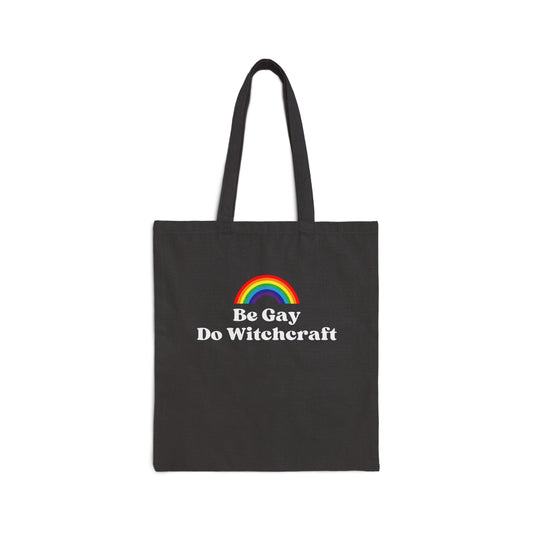 Be Gay, Do Witchcraft Cotton Canvas Tote Bag