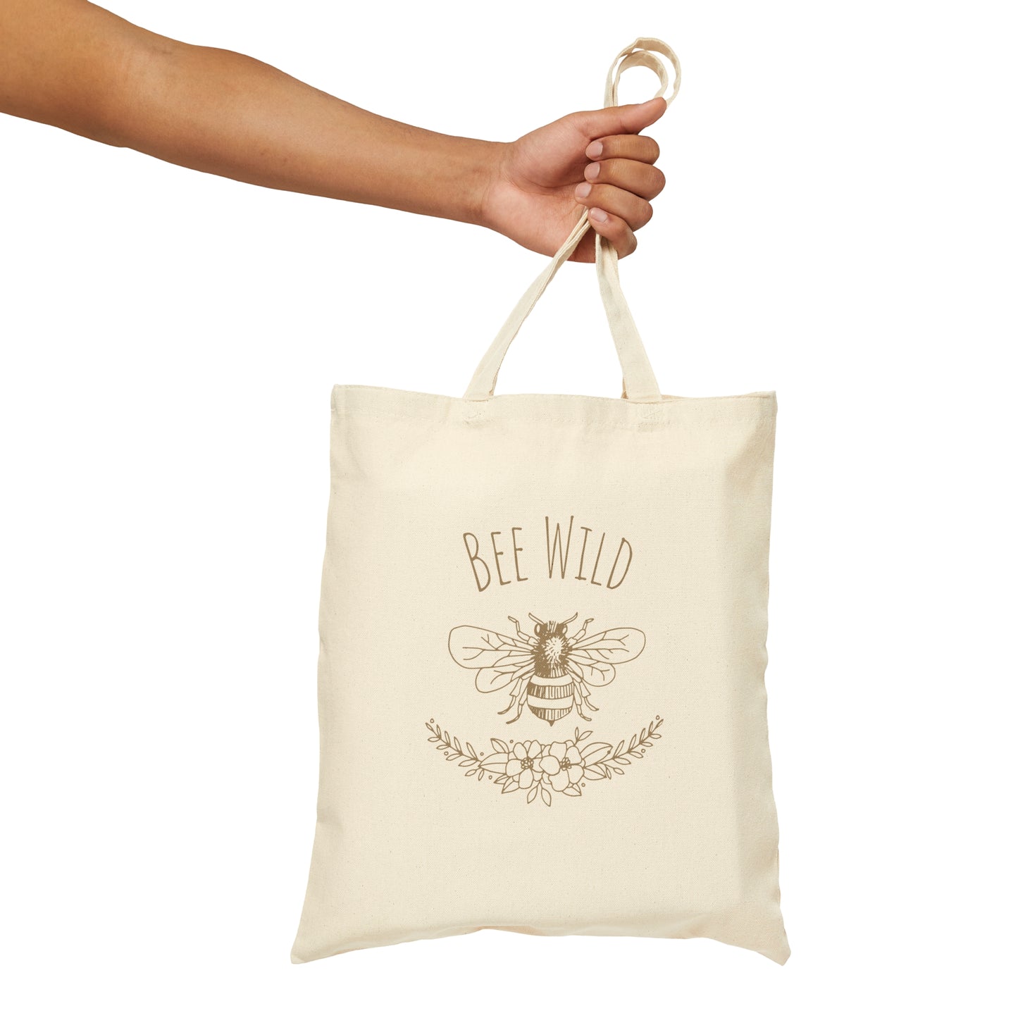 Bee Wild Cotton Canvas Tote Bag