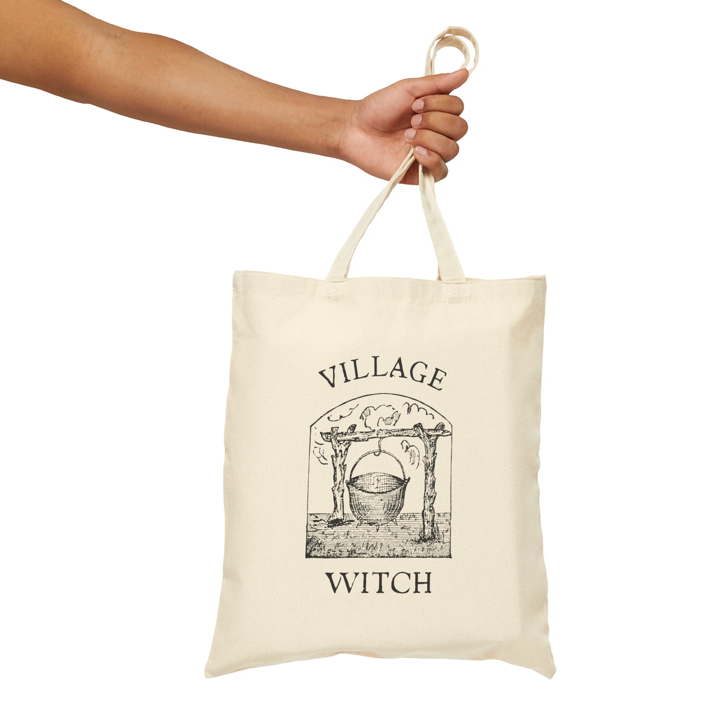 Village Witch Cotton Canvas Tote Bag