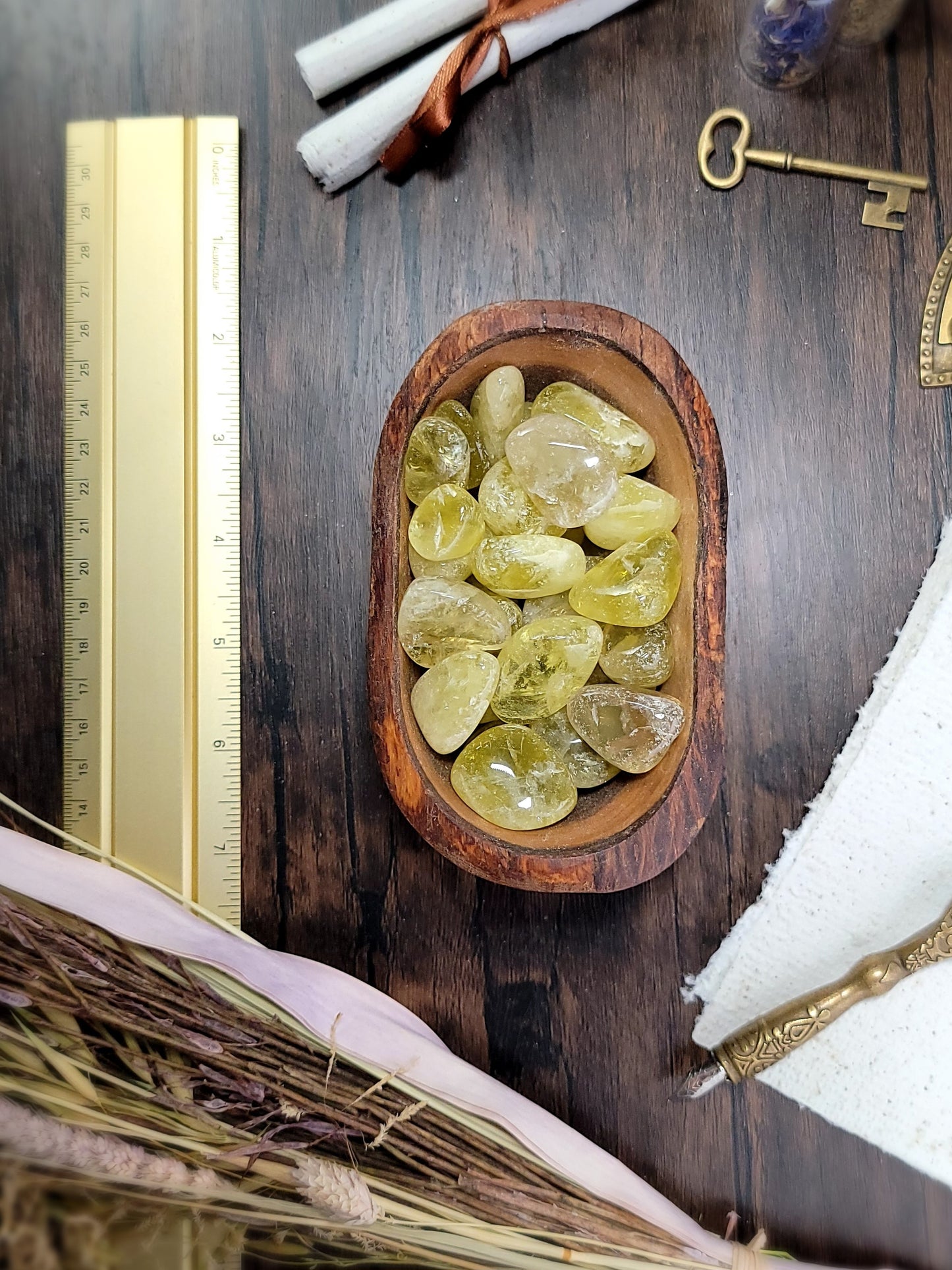 Yellow Prehnite Tumbles