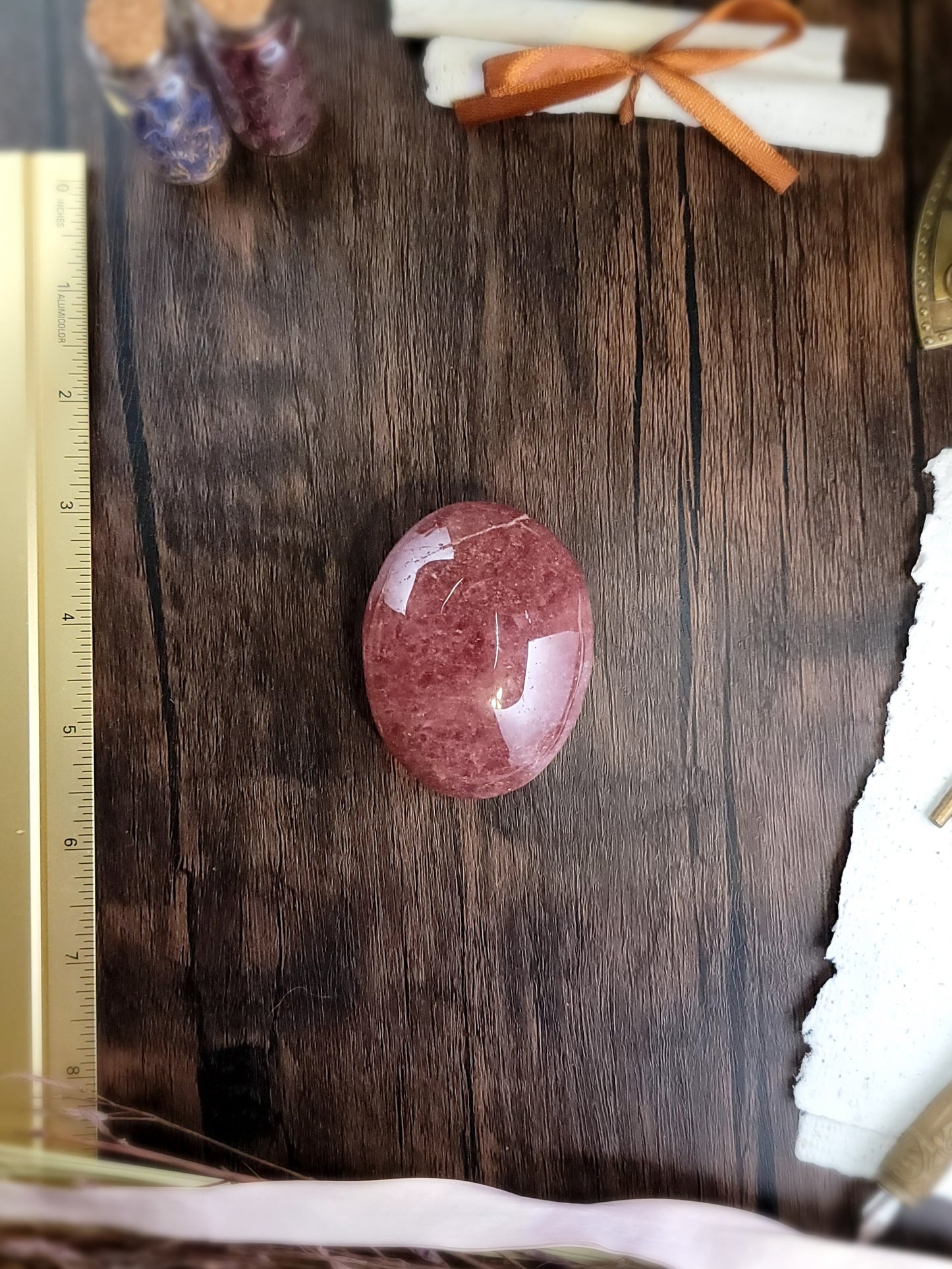 Strawberry Aventurine Palm