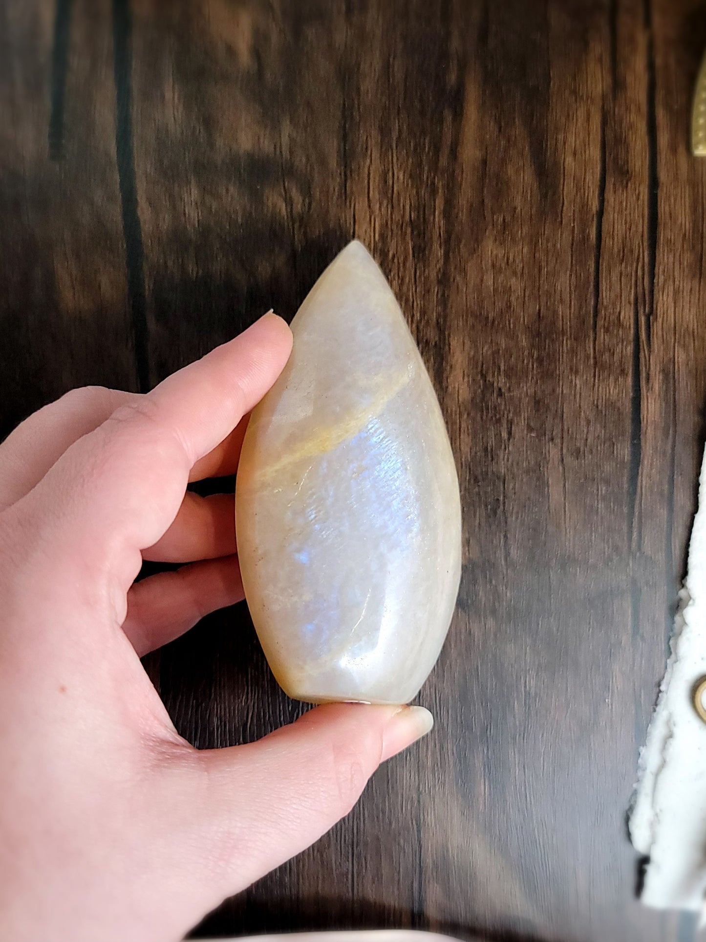 Grey Moonstone Freeform Flame