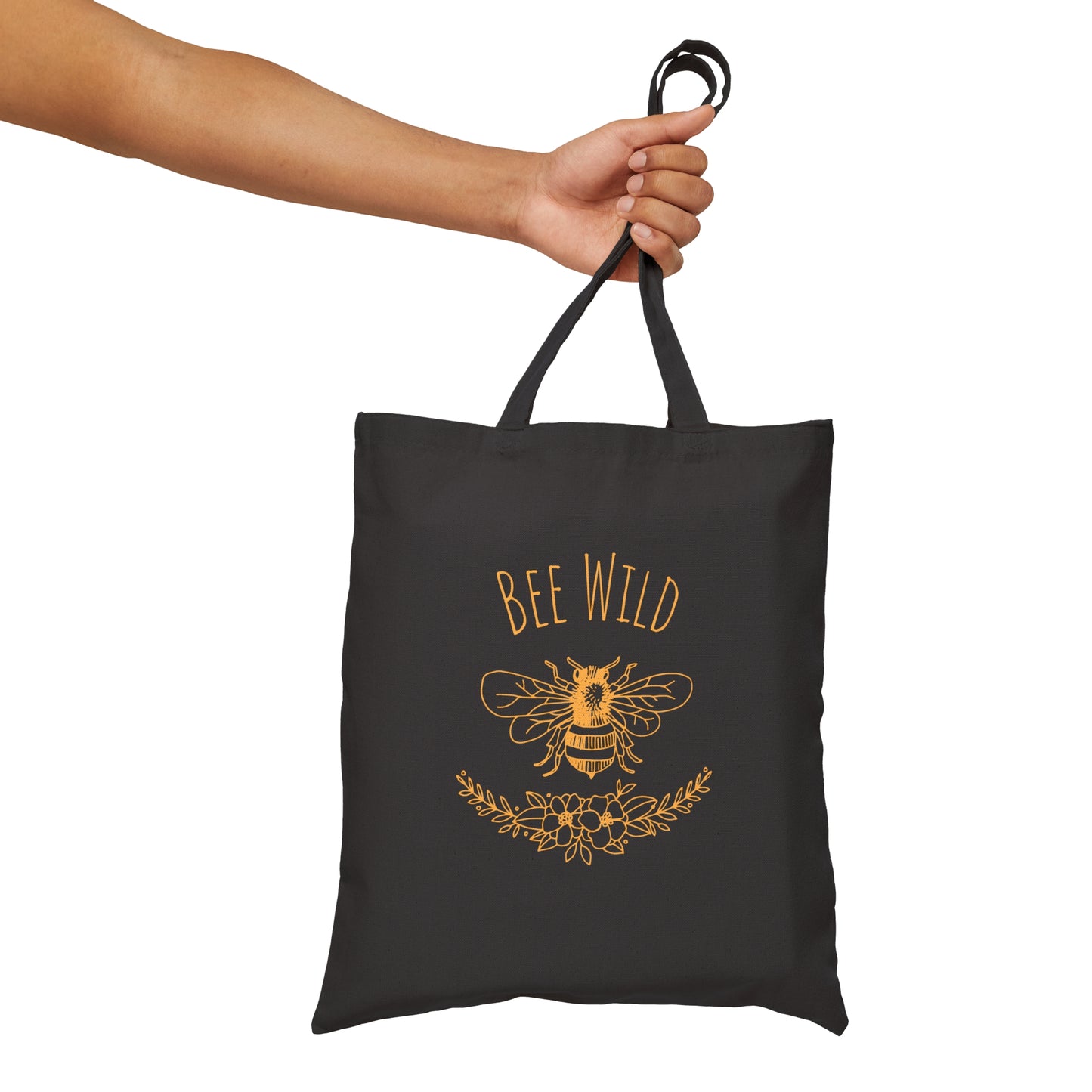 Bee Wild Cotton Canvas Tote Bag