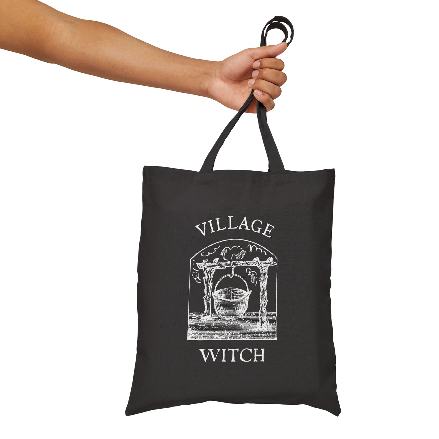 Village Witch Cotton Canvas Tote Bag