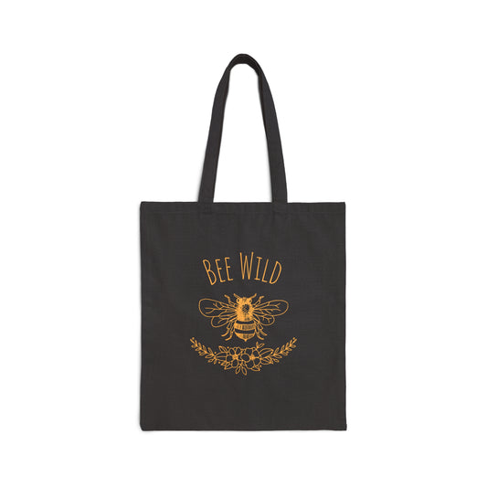 Bee Wild Cotton Canvas Tote Bag